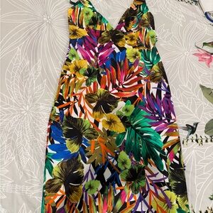 Milly Multicolor Tropical Leaf Dress